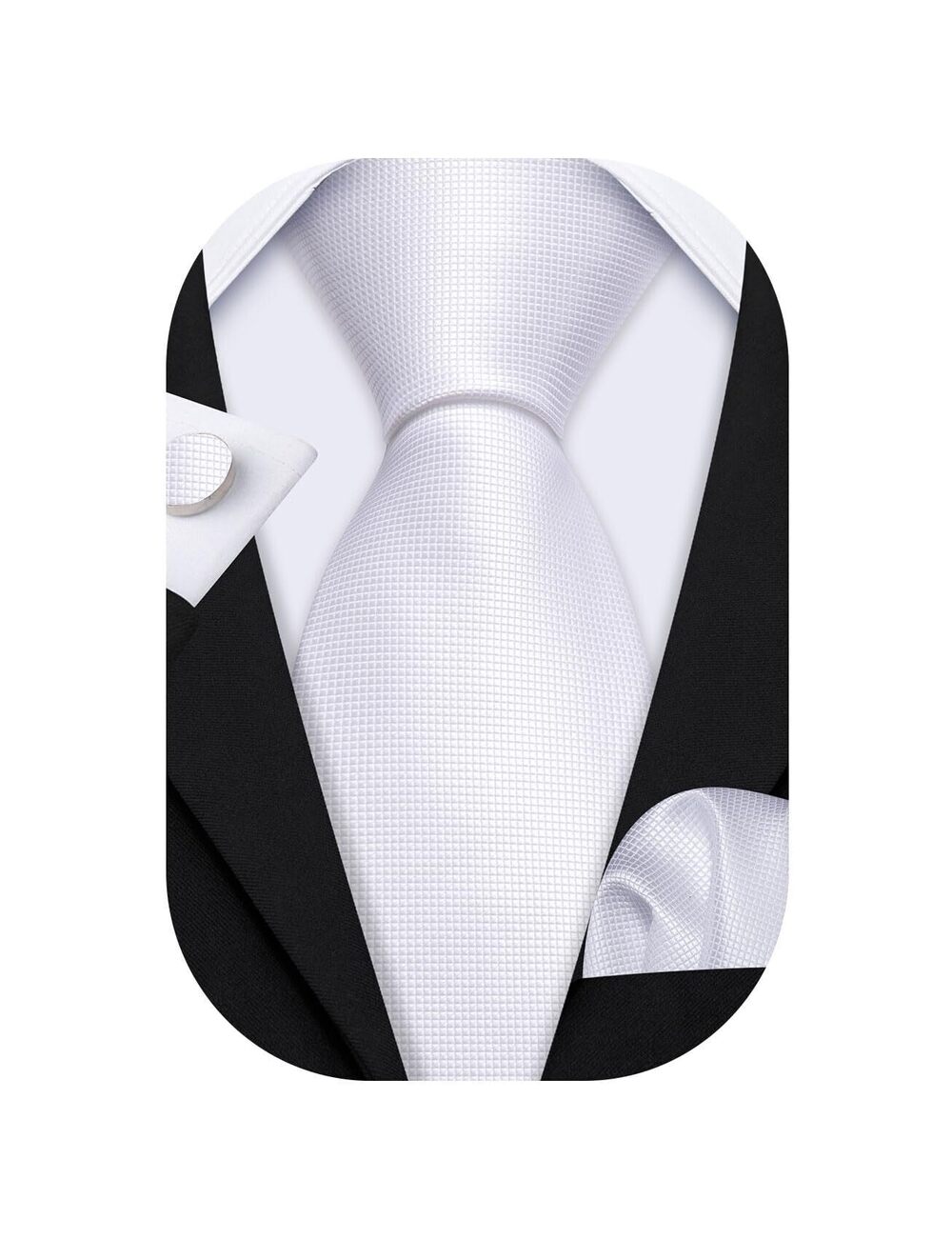 4027 Plain Silk Ties Extra Long Stain Necktie for Wedding Business
